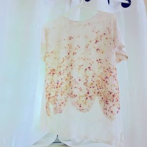 Zara Lace Floral Short Sleeve Top